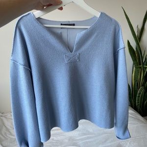 Urban Outfitters Blue Oversized Long Sleeve Top